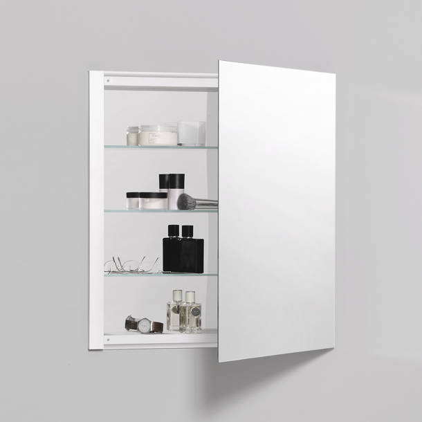 Robern R3 Series Recessed or Surface Mount Frameless Medicine with 4 Adjustable Shelves
